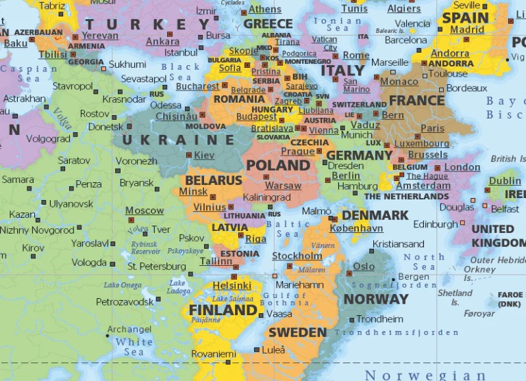 Upside Down World in Envelope Folded Map 世界地図 (逆さ世界